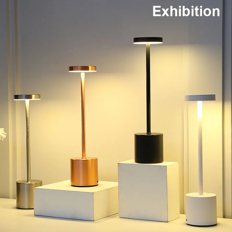 1PcClassic Touch Sensor LED Table Lamp Rechargeable Desk Lamp 3 Color Adjustable Temperatures Modern Style LED Night Light LT044