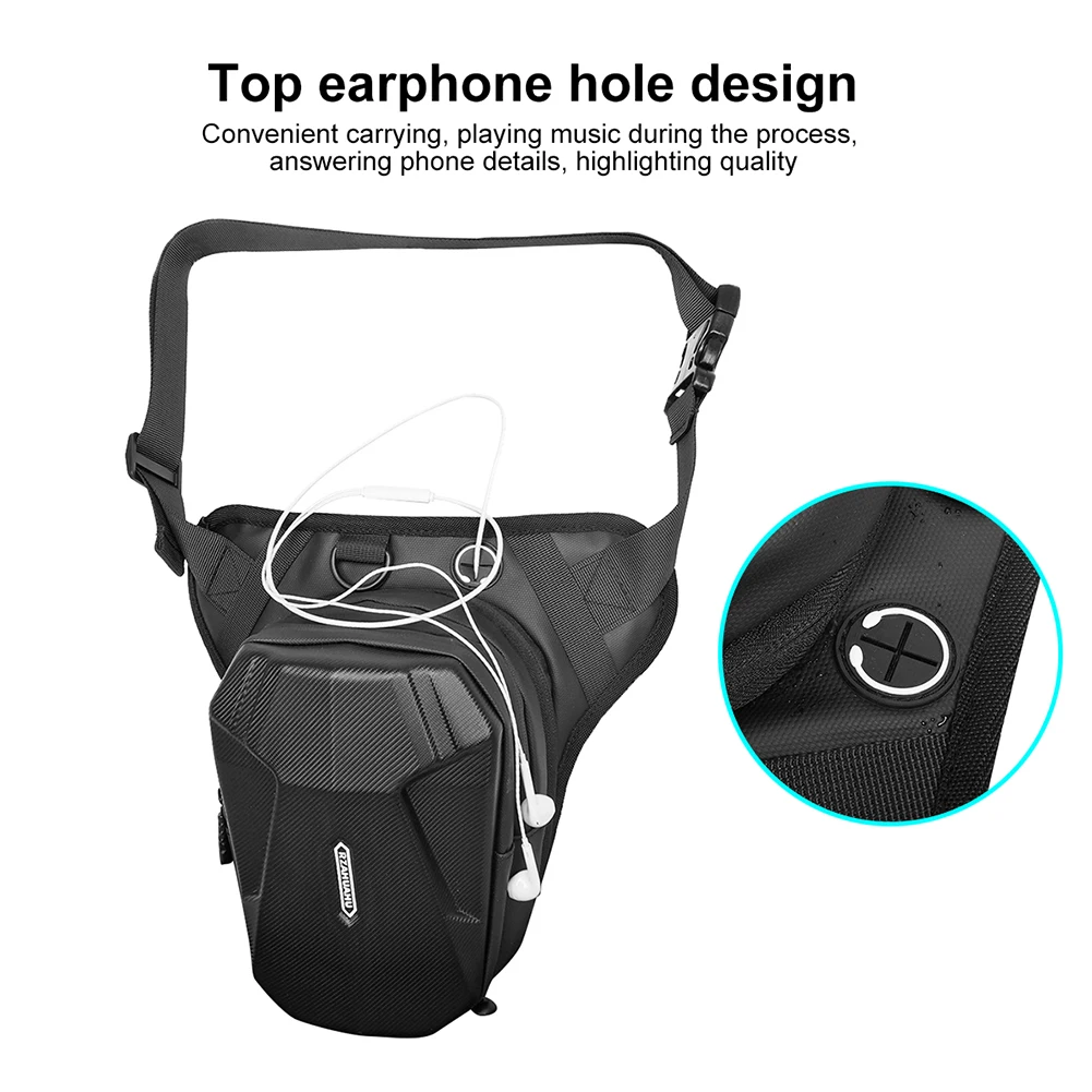 Description Picture 6 of itemMotorcycle Drop Leg Side Bag Hard Shell Motorbike Hip Bum Pack Bags Waterproof Mobile Phone Purse for Outdoor Riding Cycling