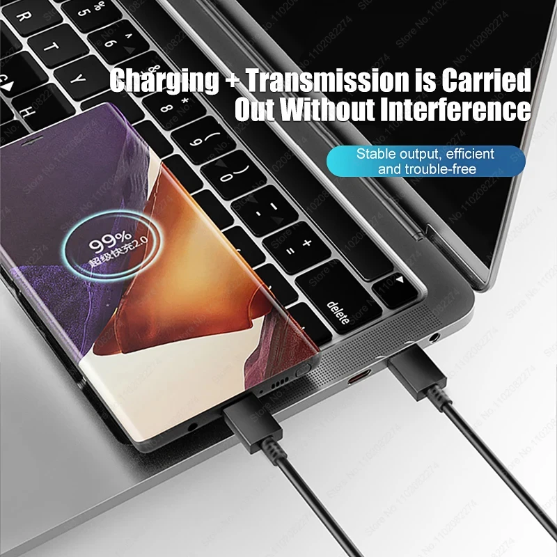 45W PD Fast Charging Type C Data Cable with Enhanced Durability