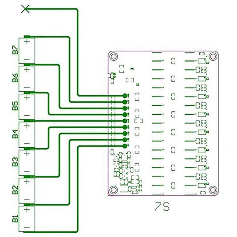 7S Active Equalizer Balancer Lifepo4 Lipo LTO Battery Energy Equalization Capacitor BMS Board