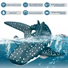 2.4G RC Simulation Shark Toys 4CH Waterproof Electric Remote Control Shark Boat Swimming Pool Bathroom Children Toy Gift 4