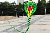 Large 8/15m Variety Of Snake /Power Cobra Kite Animal Wind Kites Outdoor Fun For Children Adults With Hand Line Factory Outlet 2
