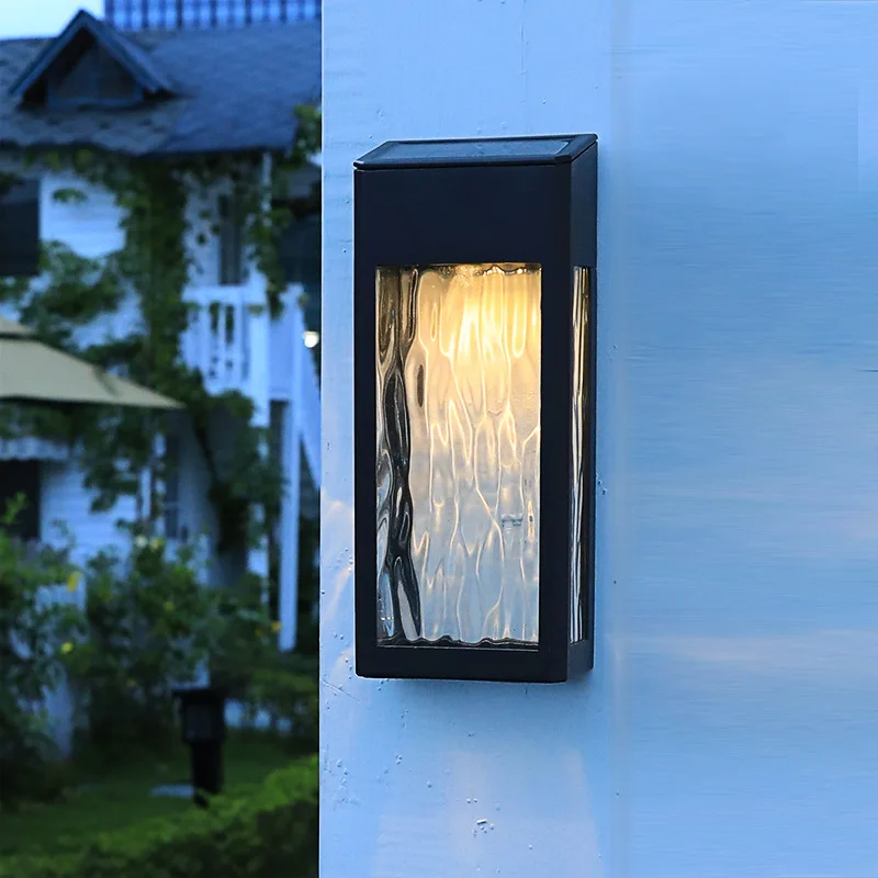 

2021 Outdoor Waterproof LED Solar Wall Lamp Modern Style Garden Decoration Solar Courtyard Street Light