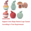 Stacking Fruit Shape Silicone Educational Toy BPA Free Cute Silicone Apple Pear Shape Design Good for Kids Brain Development Toy 6