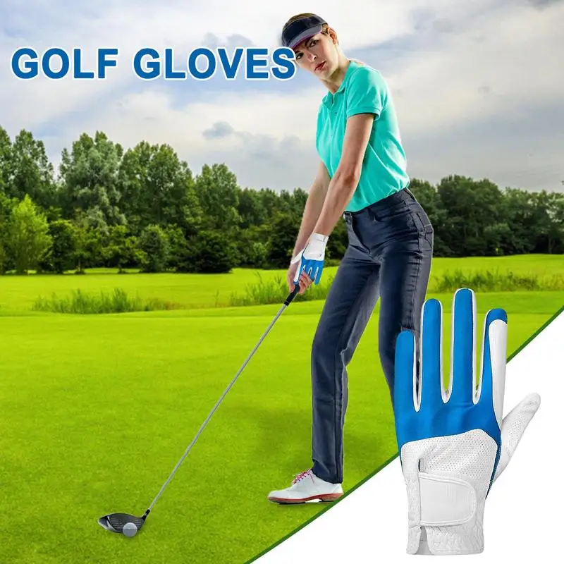 All Weather Golf Gloves Breathable Soft Grip Golf Glove Adjustable All Weather Waterproof Trainer Golfer Equipment Aid For