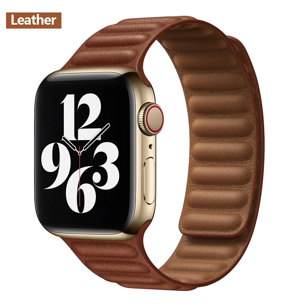 ตัวเลือกสินค้า สายหนังแท้ Apple Watch สายแม่เหล็ก รองรับหลายขนาด