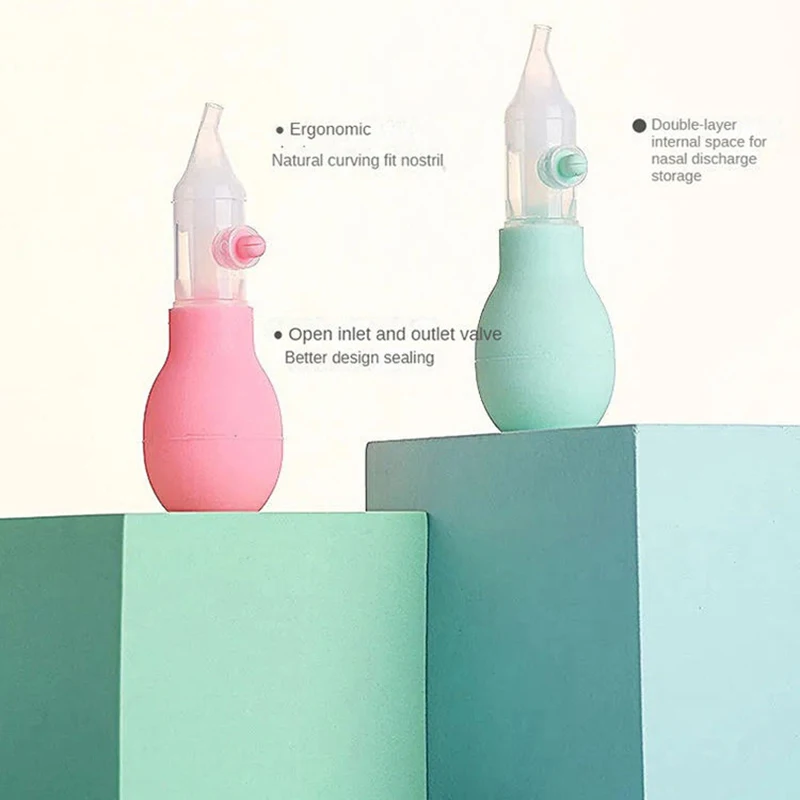 New Born Silicone Baby Safety Nose Cleaner Vacuum Suction Children Nasal Aspirator Baby Care Diagnostic-tool Vacuum Sucker