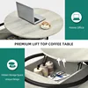 Round Lift Coffee Tables for Living Room with Hidden Storage Compartment, Modern Coffee Table with Storage for Home Office 6