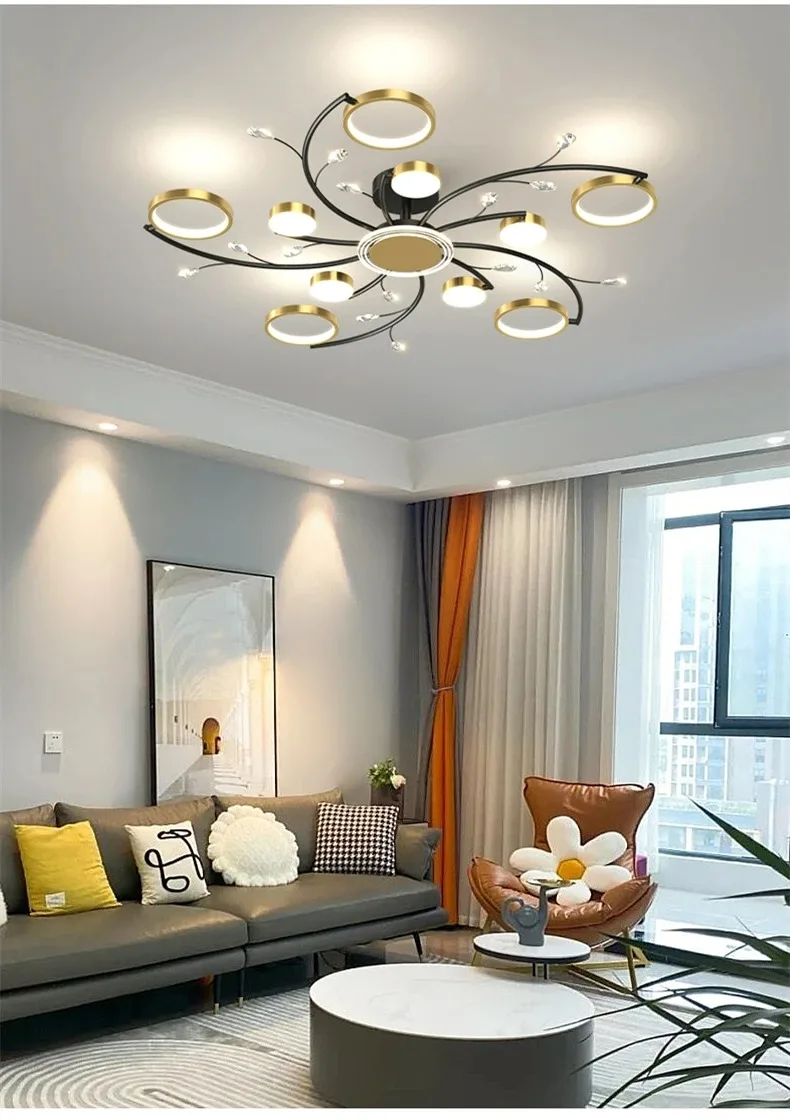 Description Picture 2 of itemLiving Room Suspend Light Modern LED Ceiling Chandelier Creative Master Bedroom Hanging Home Lighting Fixtures Lustre Lamp