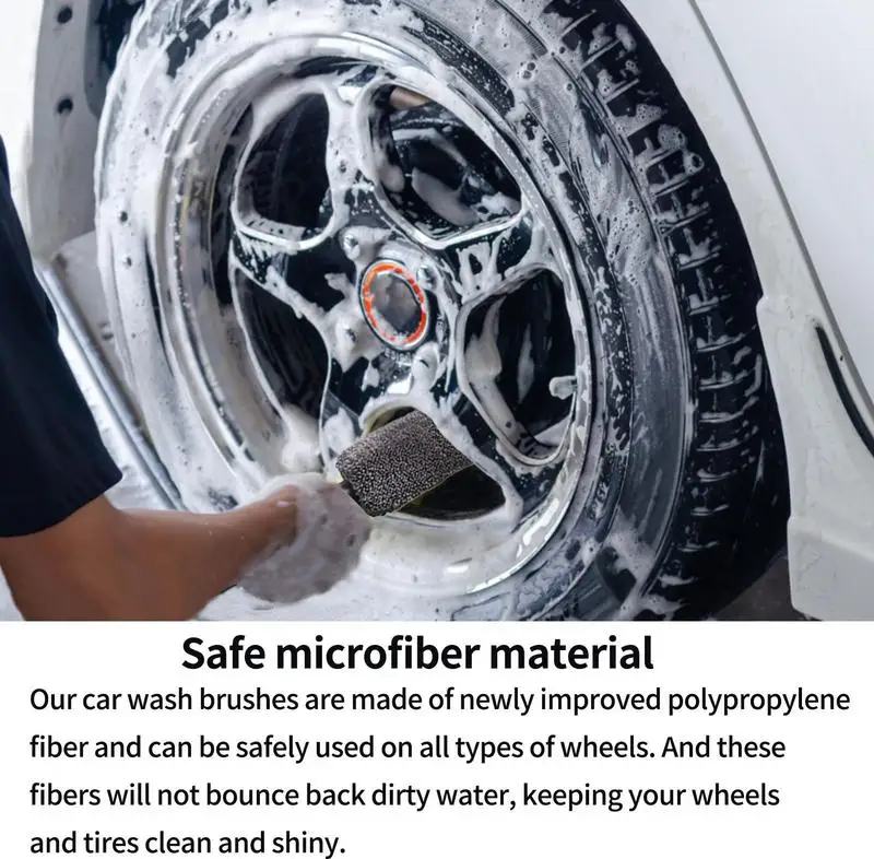 

Car Wheel Brush Soft Water Absorption Dense Car Clean Brush Superfine Fiber Car Cleaning Tool For Rims Spokes Engines Wheels