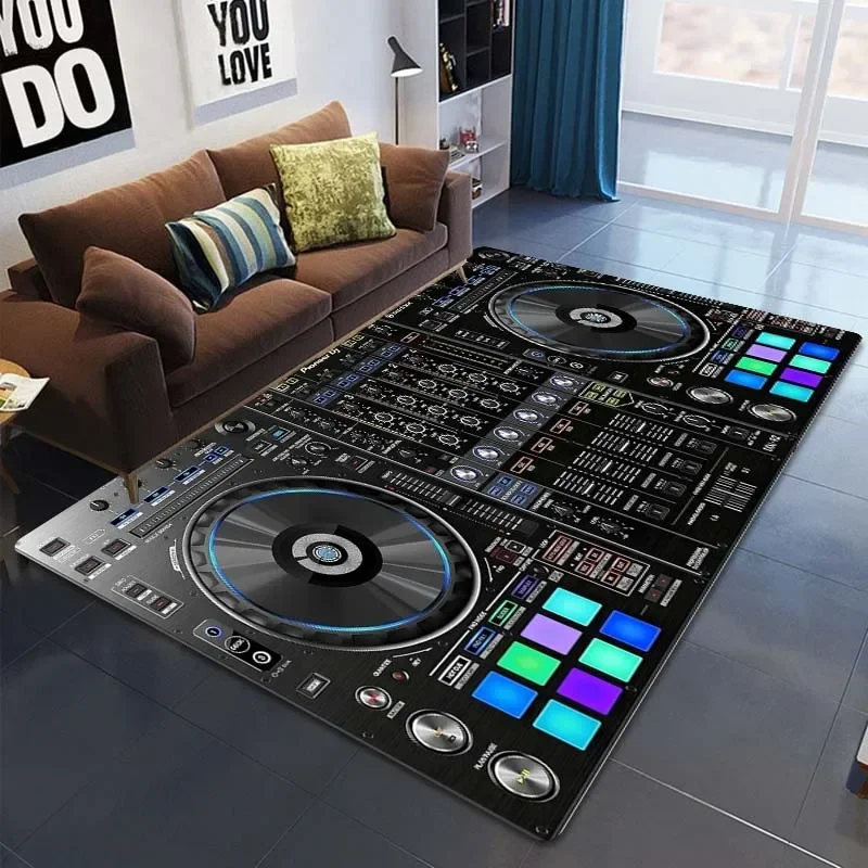 

3D DJ Music Screen Keyboard Area Rug,Carpet Rug for Living Room Bedroom Sofa Doormat Decoration,Kid Play Non-slip Floor Mat Gift