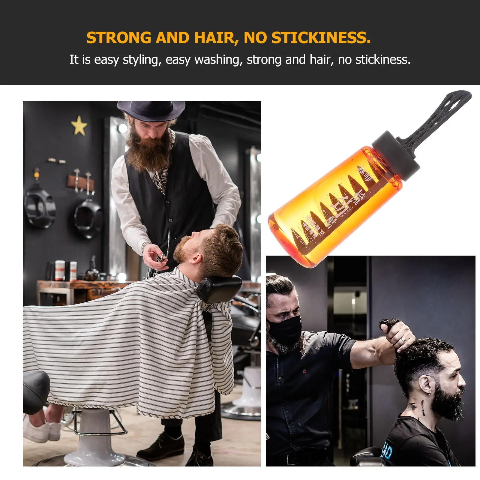 2 In 1 Hair Oil Gel Cream Wide Tooth Comb Back Hair Styling Cream For Men Styling Definer Tools Salon Accersories
