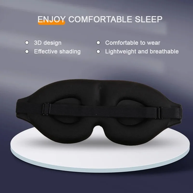 Deluxe 3D Comfort Sleep Mask - Soft Padded Eye Cover & Relaxation Aid