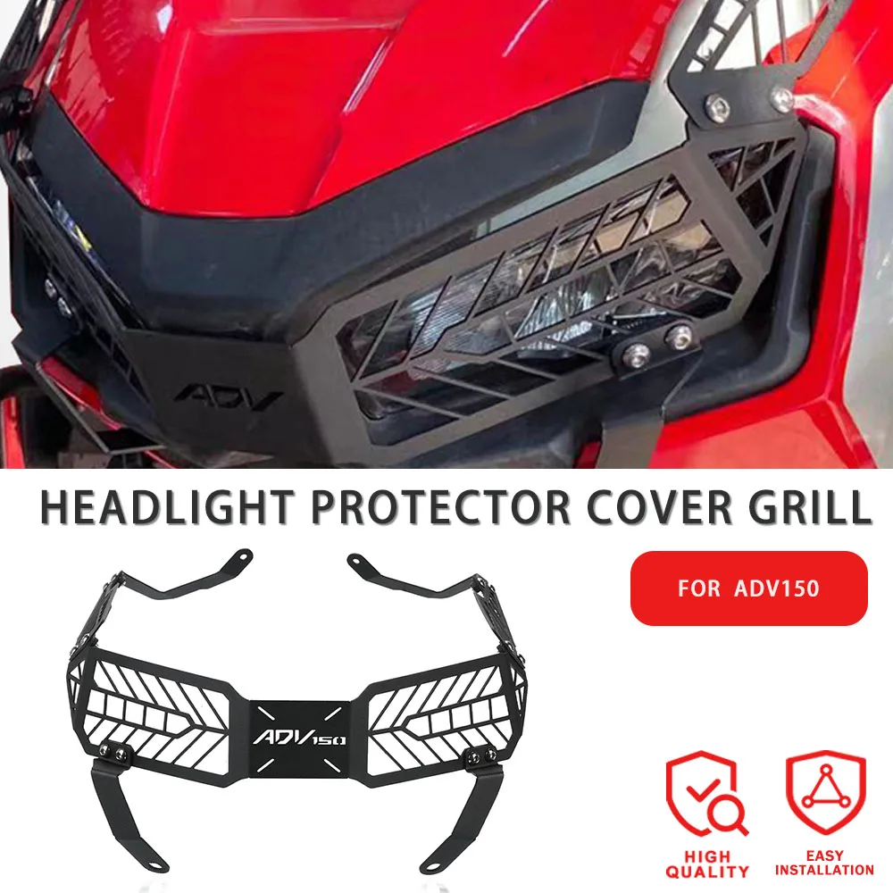 

2019-2023 Fits For ADV150 ADV 150 ADV-150 2022 21 Motorcycle Accessories Front Headlight Grille Guard Cover Protector Decorative
