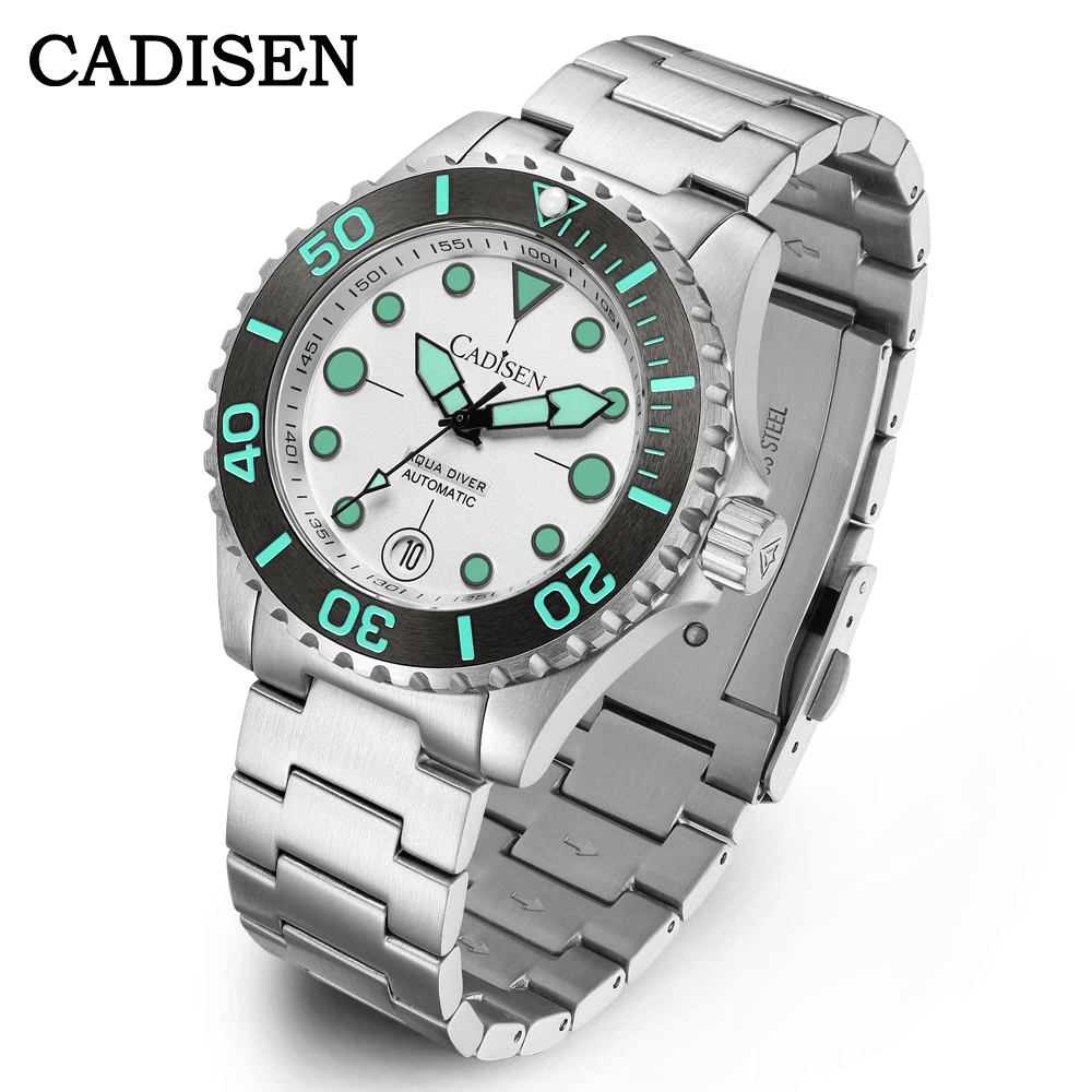 Orologio CADISEN per uomo orologi da polso meccanici movimento NH35A orologio automatico da uomo impermeabile orologi da uomo di lusso delle migliori marche C8180 / Orologi da uomo