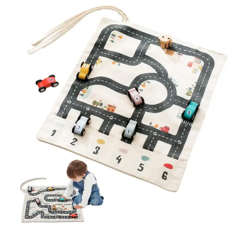 

Mini Car Toys For Kids Board Game Of Driving And Parking On Canvas Track With Dice Fun Party Game Flying Chess Tabletop Games