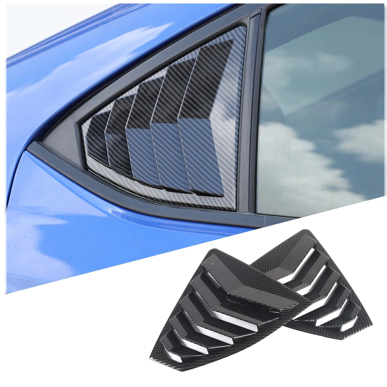 

Car Rear Side Window Louver Shutter Cover for Subaru WRX S4 STI VB 2021-2023 1Pair Quarter Window-shades Trim Accessories