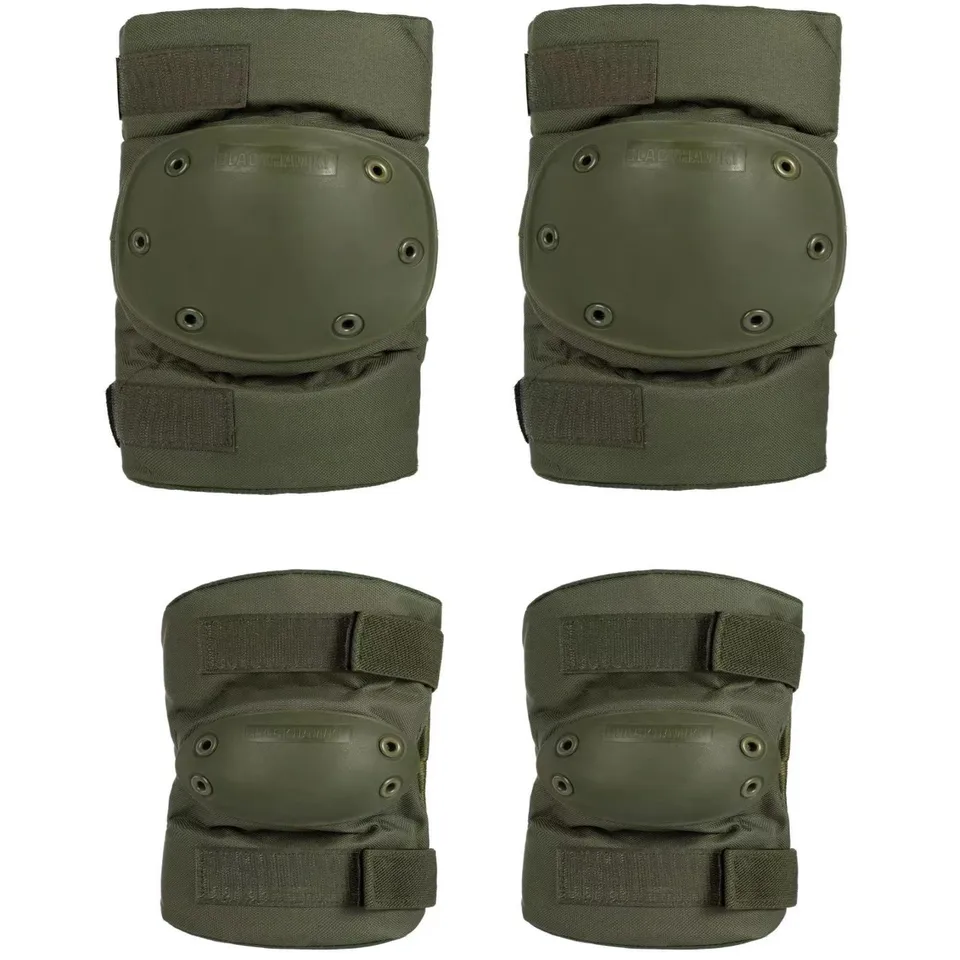 Genouillères De Protection MFH – Style Militaire – Coque Plastique Olive
