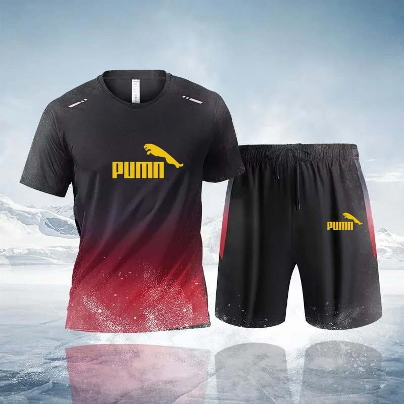 

Men's Sets 2024 New Summer Suit Outfit Activewear Graphic Printed Fashion Jogging Fitness Y2k Designer Tracksuit Men Short Set
