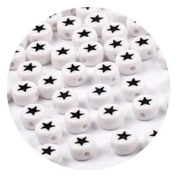 Zodiac Constellation Bead Charms - 100PCS (7x4mm-Random Mixed)