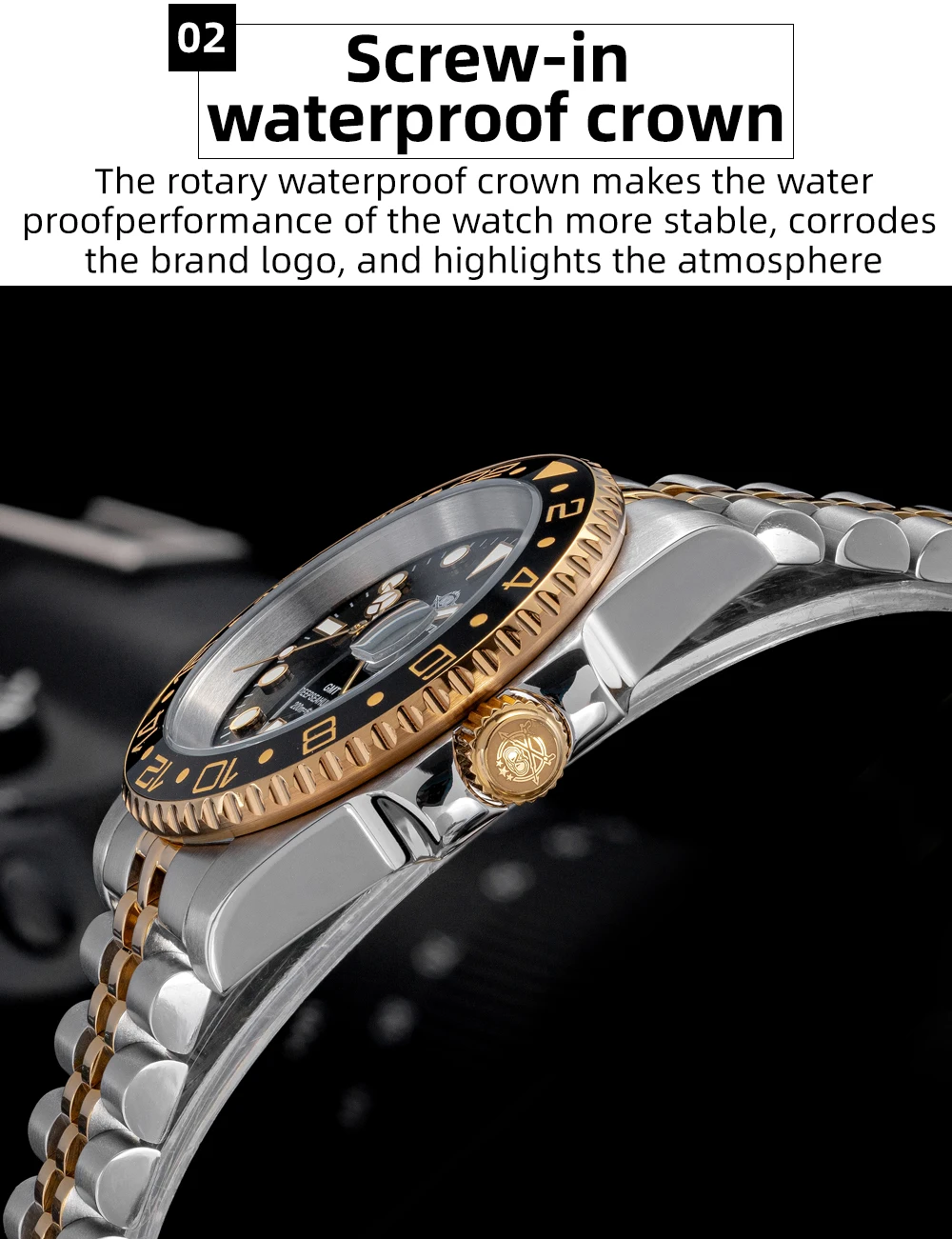 ADDIESDIVE GMT 腕時計 Amazon.com: ADDIESDIVE GMT Watches for Men Quartz Movement