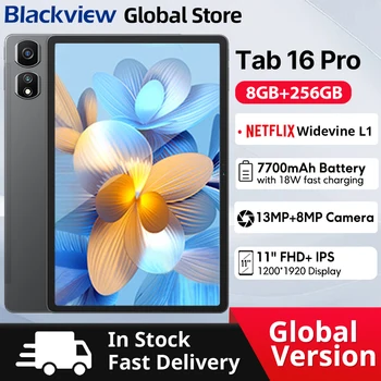 【World Premiere】2024 Blackview Tab 16 Pro Tablet 8GB+256GB 11'' FHD+ Display Android 14 Widevine L1 7700 mAh Battery Pad