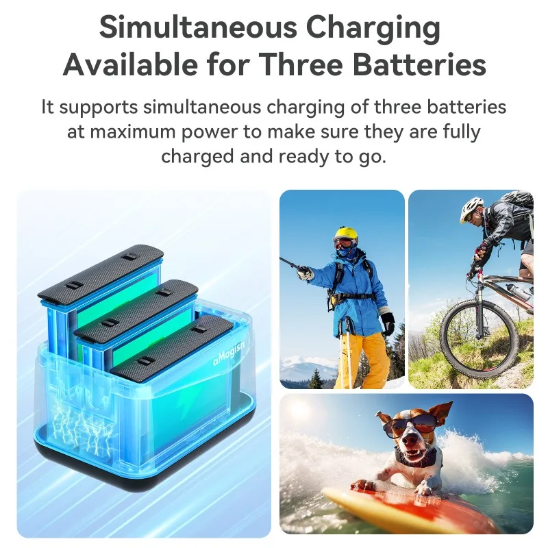 Support de batterie pour Insta360 X5 - Grip stabilisateur