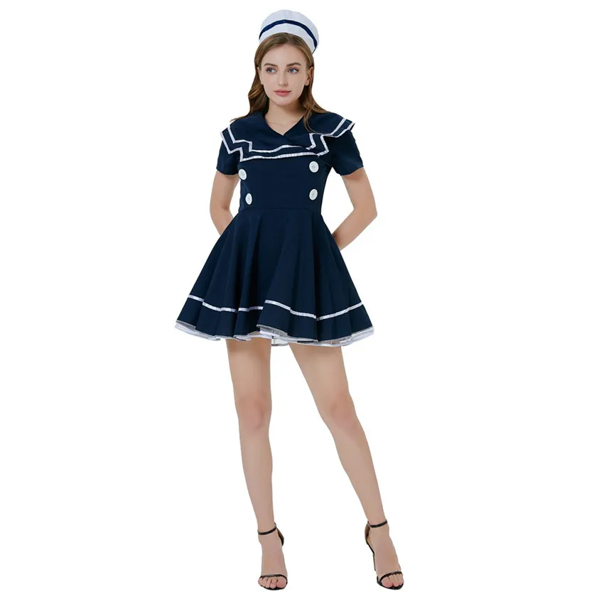 

Adult Sexy Navy Sailor Cosplay Costume For Women Masquerade Fancy Dress