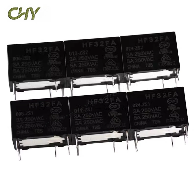 5pcs/lot Relay HF32FA JZC-32FA-005 012 024 -ZS1 ZS2 A set of conversion 5 PIin 3A Relays New and Original In Stock