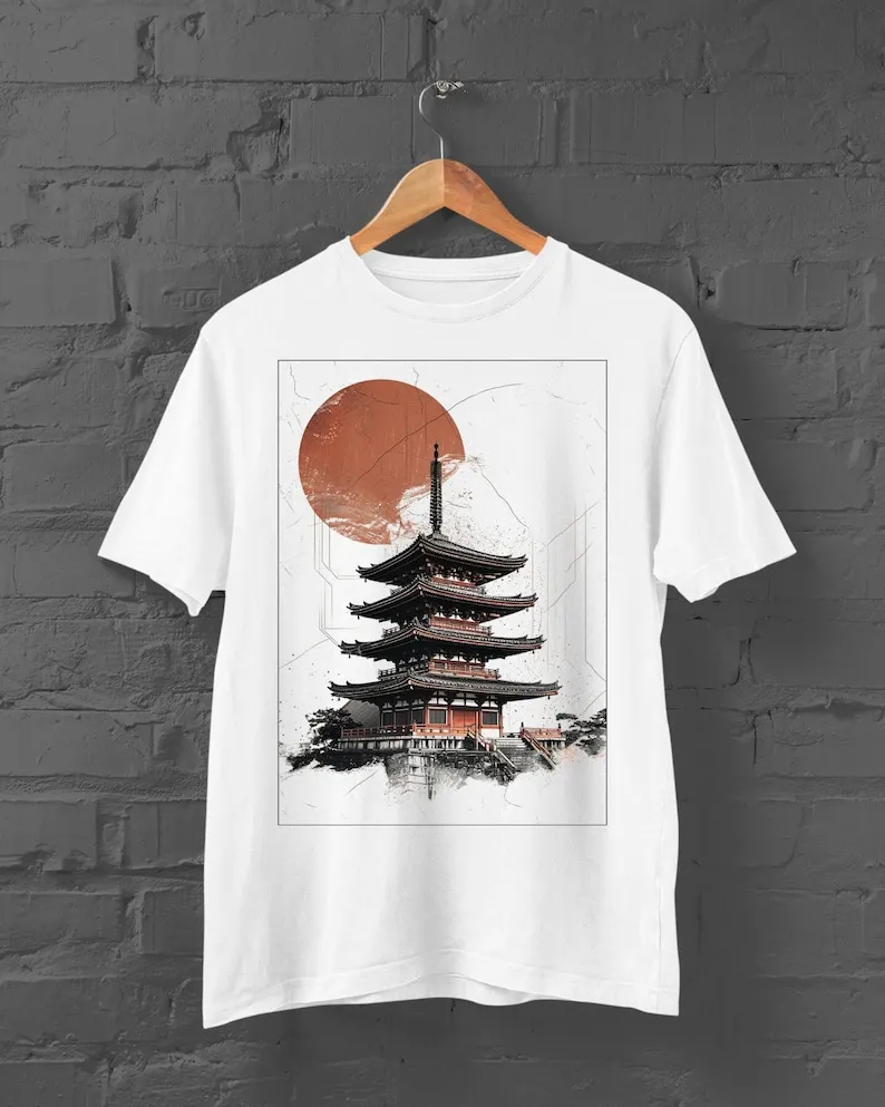 

Japan Temple T-Shirt Japanese Streetwear Kawaii Shirt Kanji Tshirt Japanese Shirt Anime Shirt Temple T-Shirt