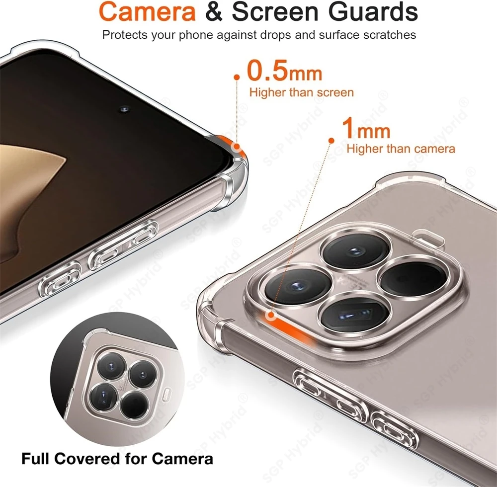 Crystal Clear Silicone Airbag Shockproof Case