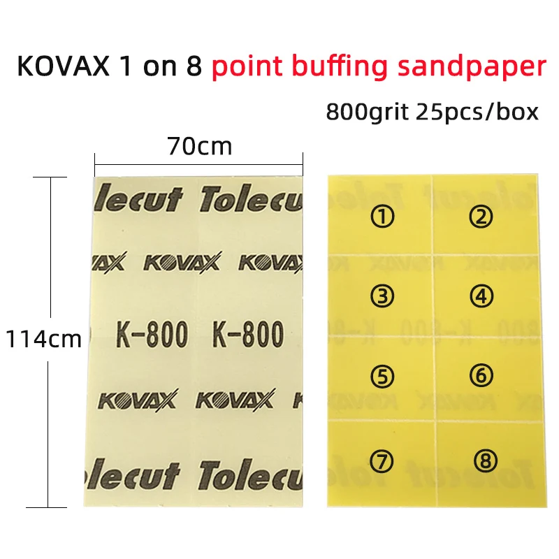 KOVAX Car Paint Surface Fine Polishing Sandpaper Block Open 8 Points Grinding Block for Removing Dust Points Auto Body Work sandpaper set polish sand paper sandpaper tools