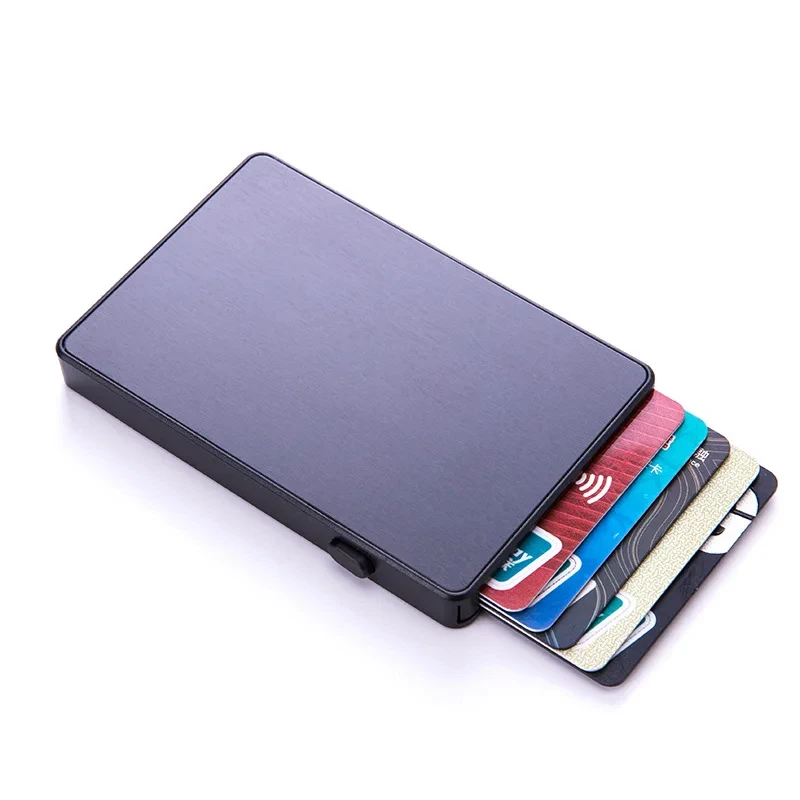 Wallet Card Holder Credit Card Wallet Credit Card Holder Card Holder Card Wallet ID Card Case ID Card Holder Document Card Wallet Gold Thin Pop Up ID RFID Card Holder for Man and Woman
