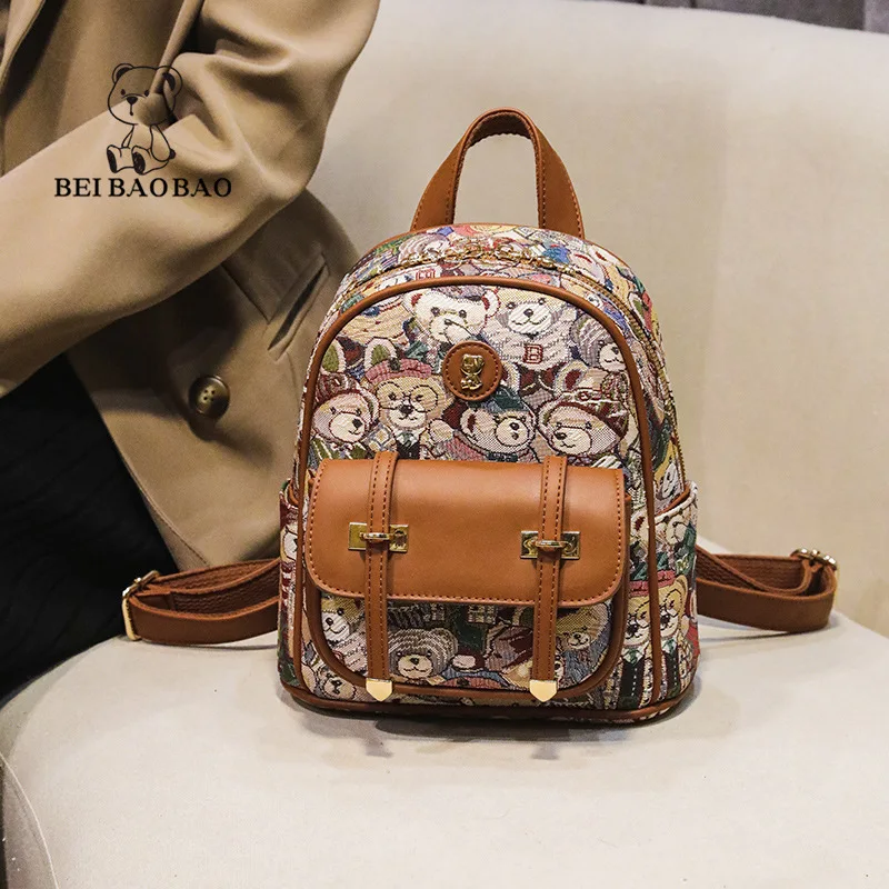 Little Bear Backpack Mini Backpack Women's 2023 New Fashion