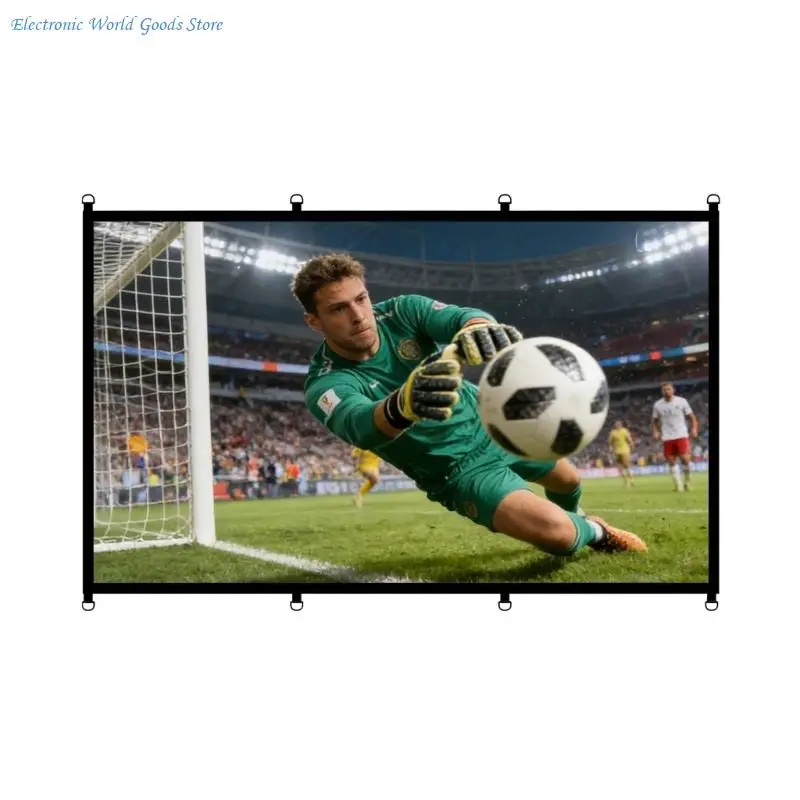 Schermo per proiettori A3PD 16:9 D Ring in poliestere resistente per film e sport - immagine 5