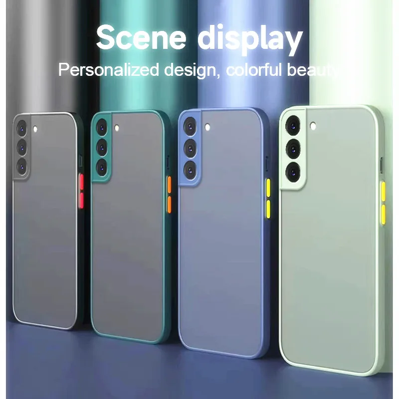 Coque rigide mate S, étui arrière antichoc en Silicone pour Samsung Galaxy S25 S24 S23 S22 Ultra S21 S20 Fe Plus 5g