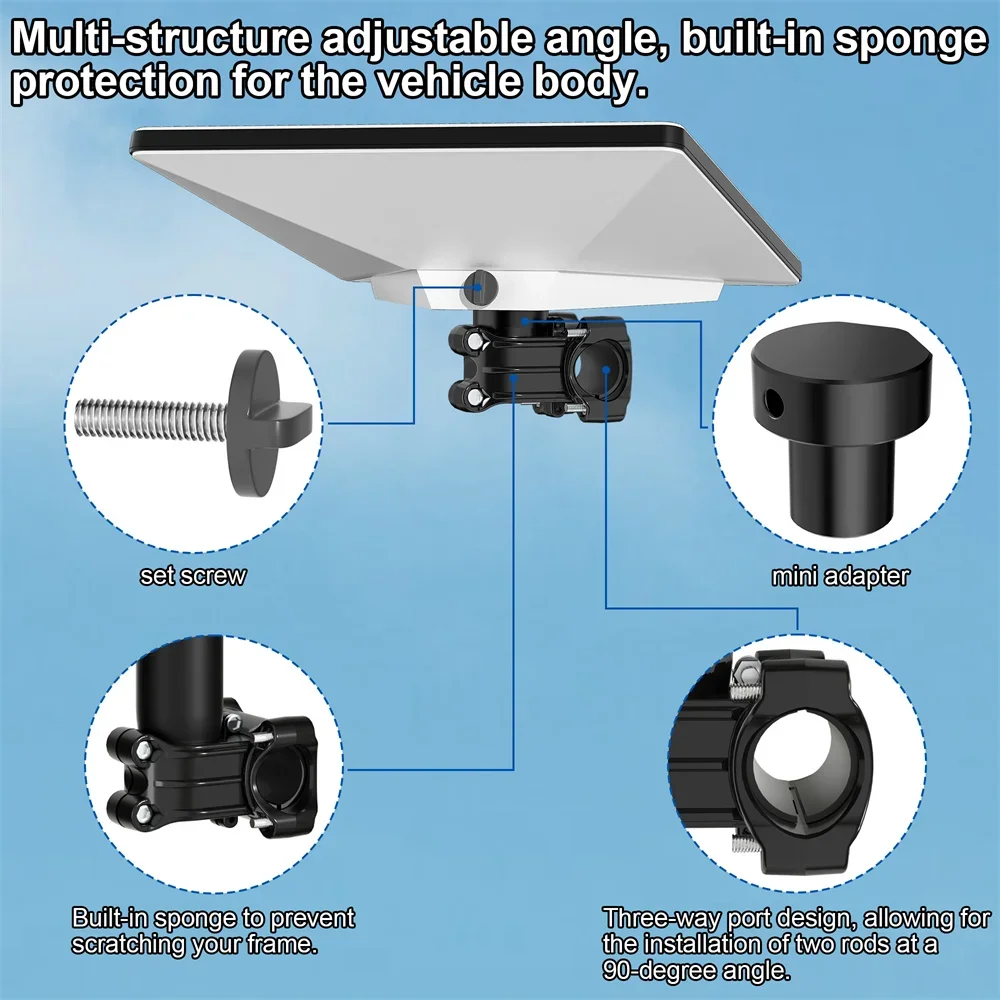 1/4 Screw Round Mount Adapter Aluminum Alloy Bracket Pipe 1/4 Screw Adapter For StarLink Mini starlink mounting kit