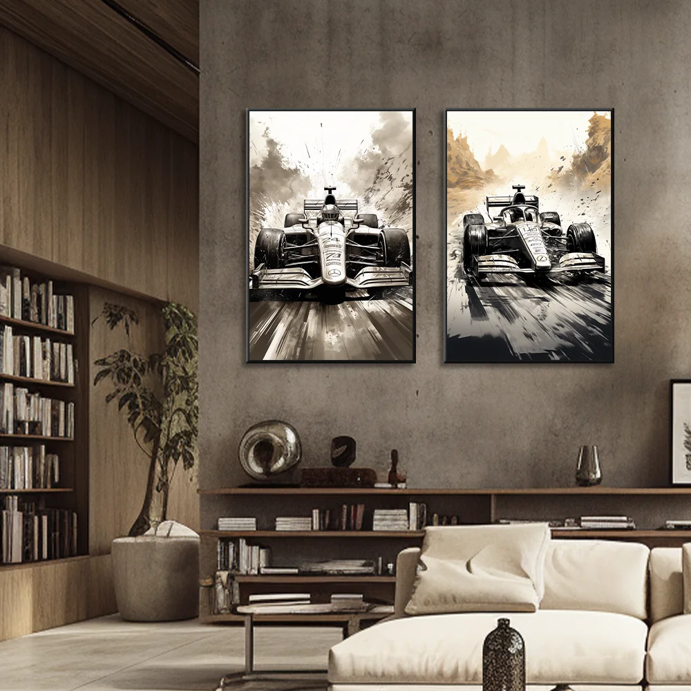 

Kart black and white cool poster canvas painting Living room Study Bedroom bar restaurant wall decoration can be customized size