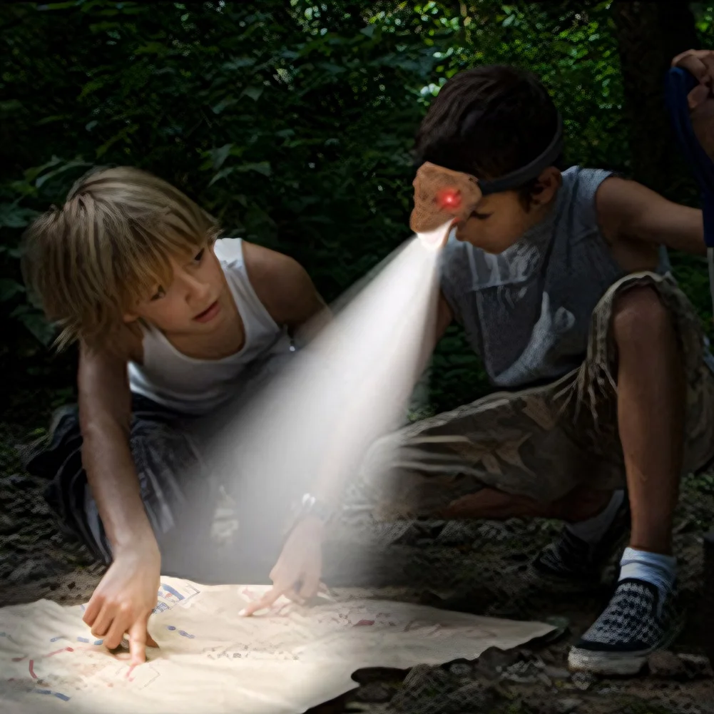 LED Dinosaur Kids Headlamp 90&deg; Rotation Novelty Simulation Dinosaur Headlamp 4 Modes Head Flashlight for Kids Ages 3+