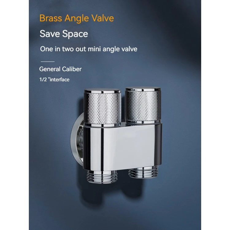 Using High-Quality Ceramic Valve Core One-In Two-Out Thickened Brass Angle Valve