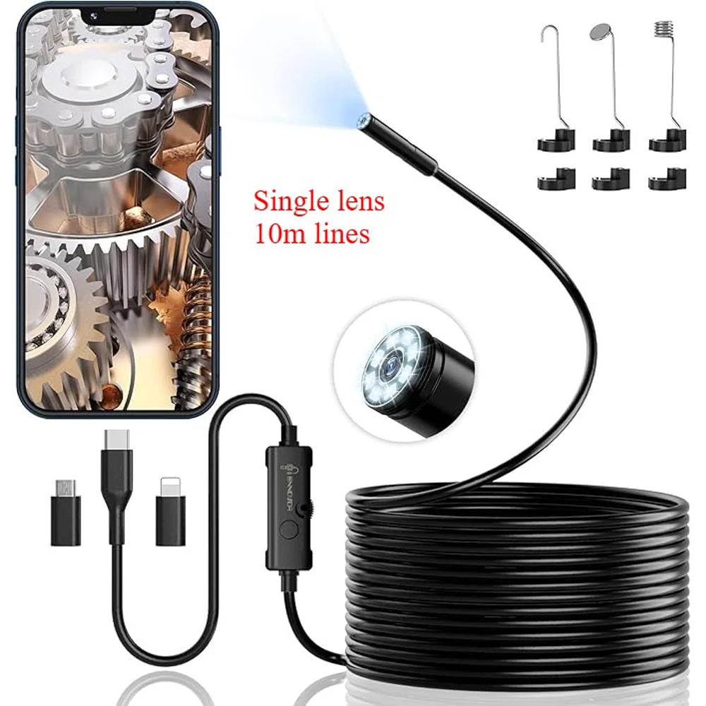 Portable endoscope 10m industrial endoscope High-definition imaging 8 ...