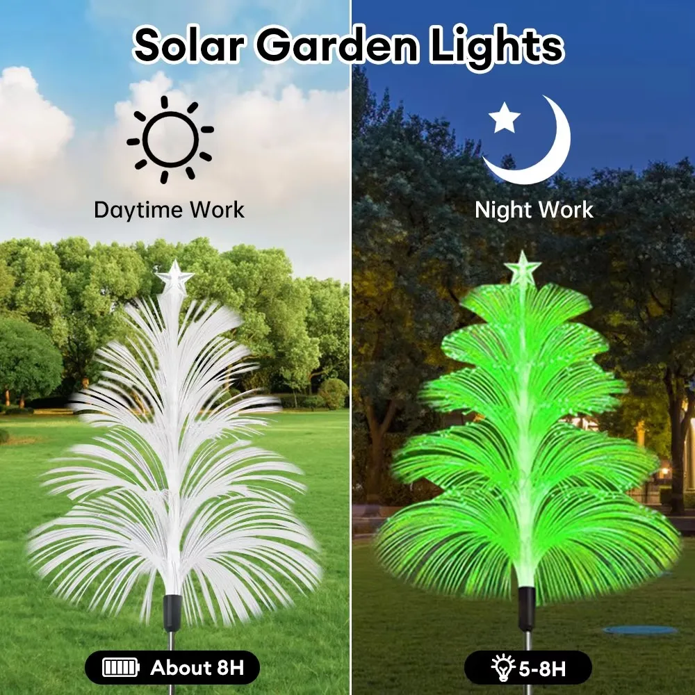 Solar Lights 5 Layer Jellyfish Lights 7 Colors Changing Outdoor Waterproof Landscape Garden Decoration Lawn Yard