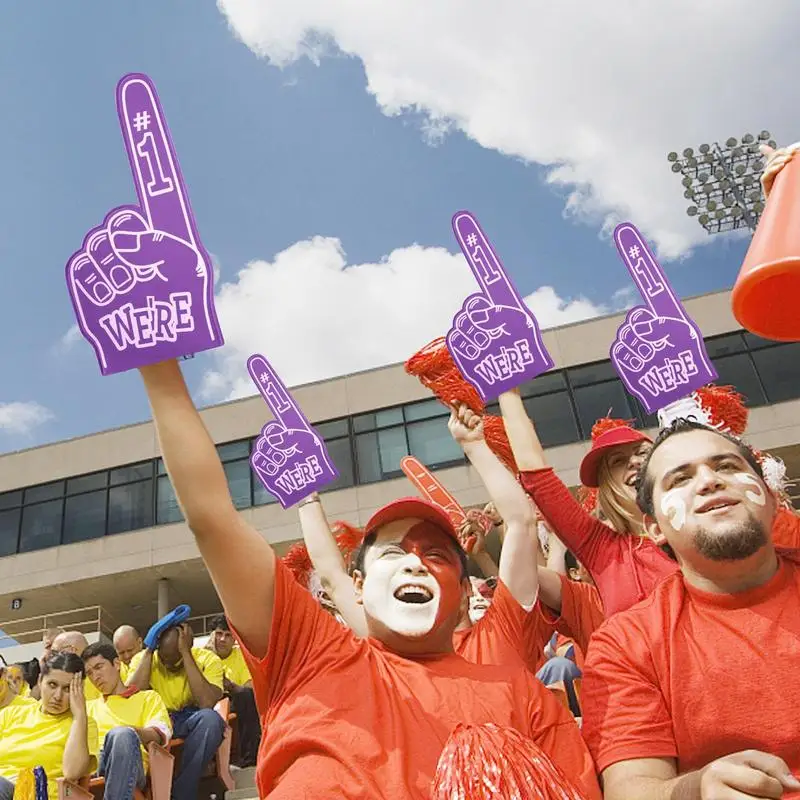 Foam Finger Universal Large Foam Hand Sports Cheerleading Props Sports Favors Cheering Palm Party Props Number 1 Foam Fan Finger