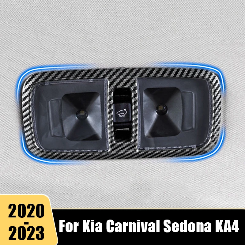 

For Kia Carnival Sedona KA4 2020 2021 2022 2023 Car Roof Rear Reading Light Trim Sticker Cover Auto Decorative Frame Accessories