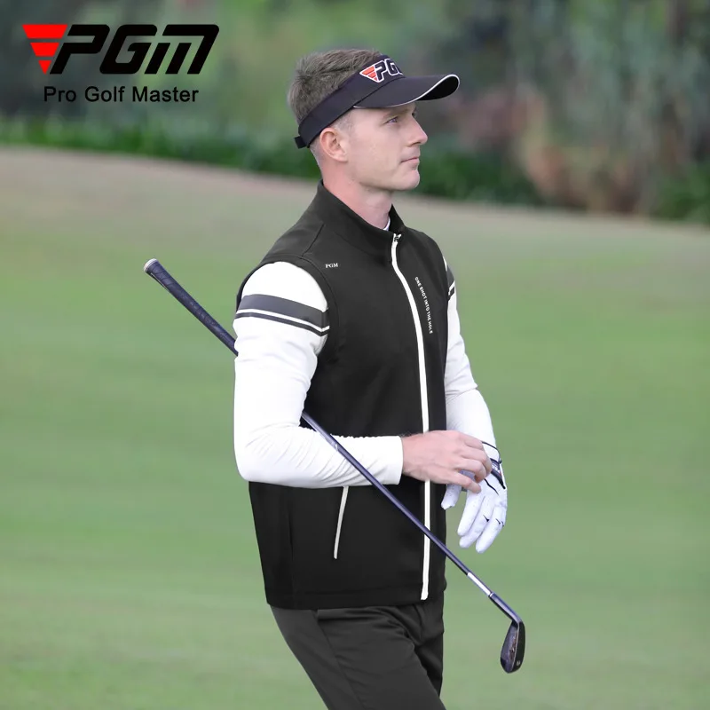 PGM Golf Men's Vest Coat Jackets Golf Wear for Men Autumn and Winter Light Absorbing and Heat Absorbing Sportswear YF523