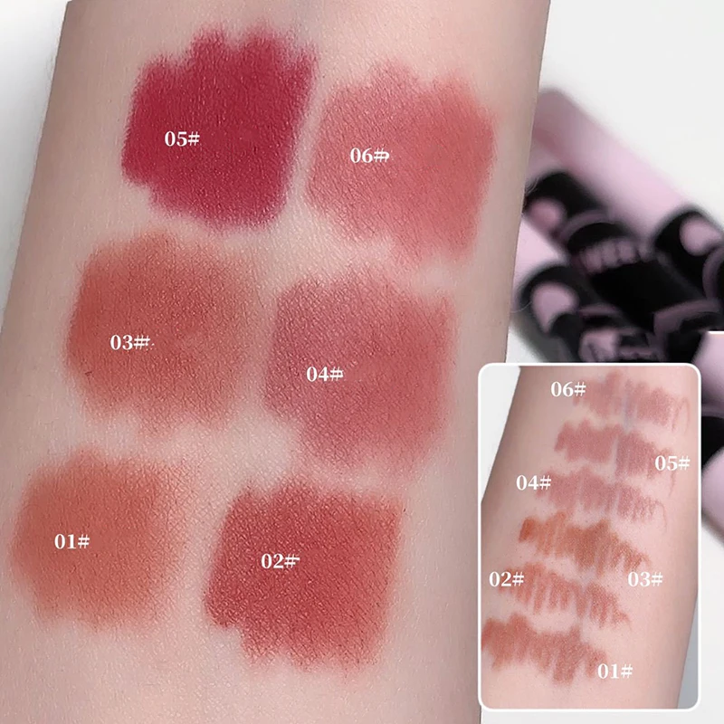 Double-end Lipliner Pencil 2 in 1 Sexy Nude Pink Red Lip Contour Matte Lipstick Waterproof Lasting Non-stick Cup Lip Tint Makeup 6