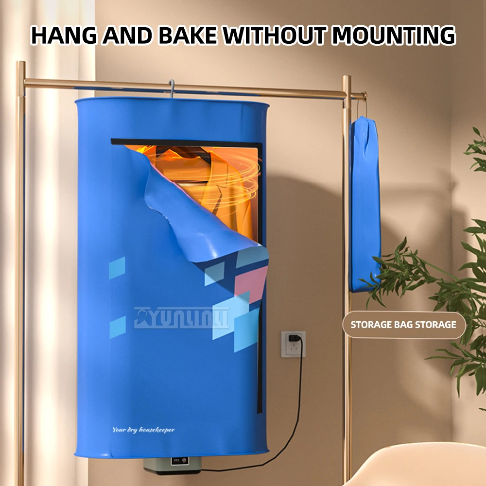 800W Electric Hanging Clothes Dryer Portable Foldable Electric Dryer Intelligent Dryer Machine 3