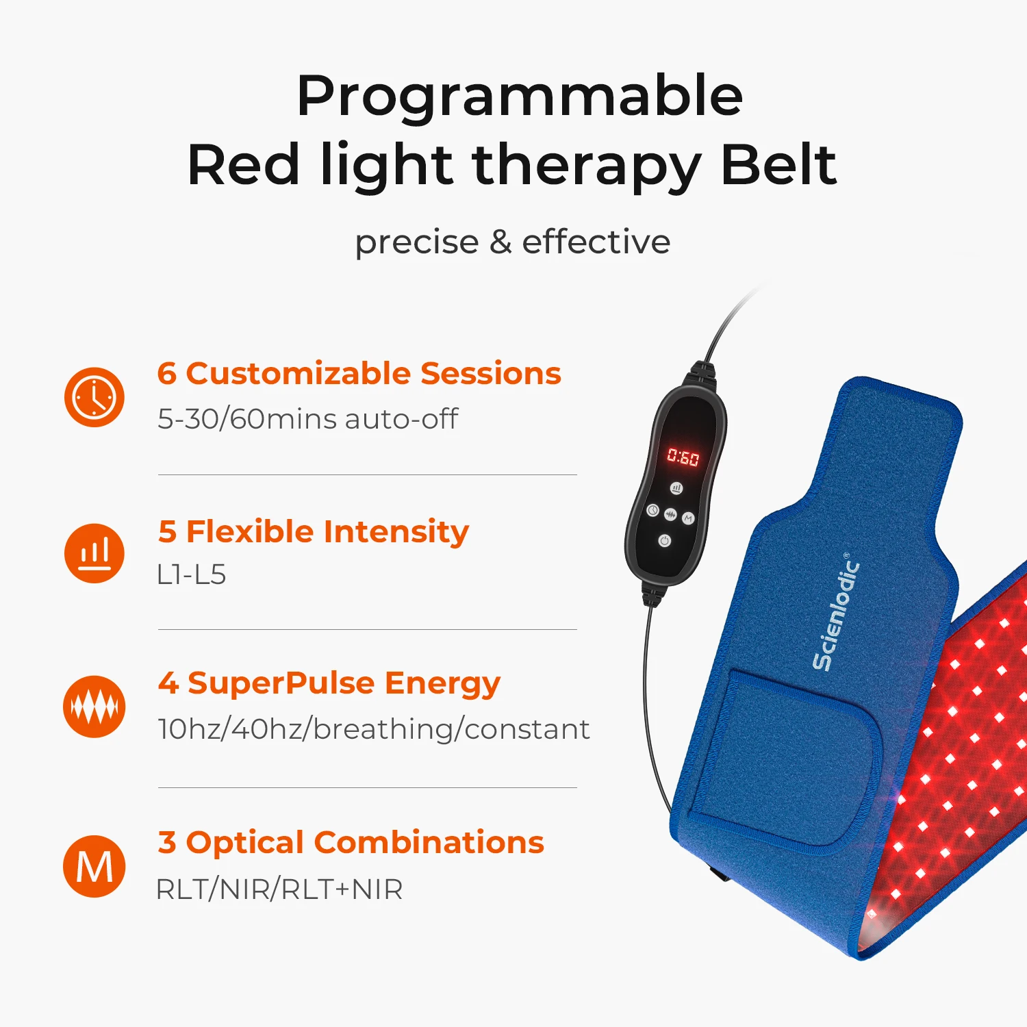 100 LED Red Light Therapy Belt For Body Health Care Fat Loss Back Pain Relief