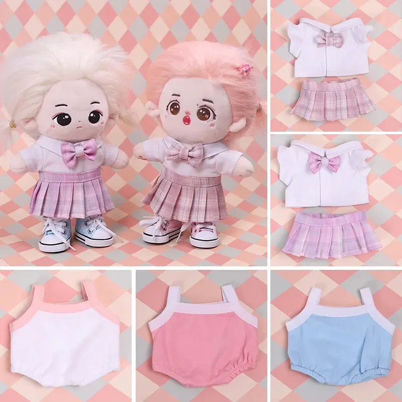 

15cm 20cm baby dress JK skirt set 10cm cotton doll JK uniform doll collar pleated skirt doll clothes doll accessories