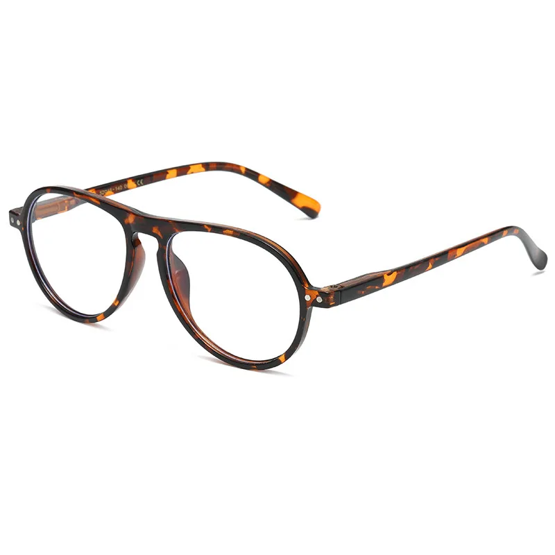 New Leopard Pilot Reading Glasses Blocking Blue Light Frame Computer Goggles Presbyopic Eyeglasses For Women&Men 0+1+1.5+2+2.5+4